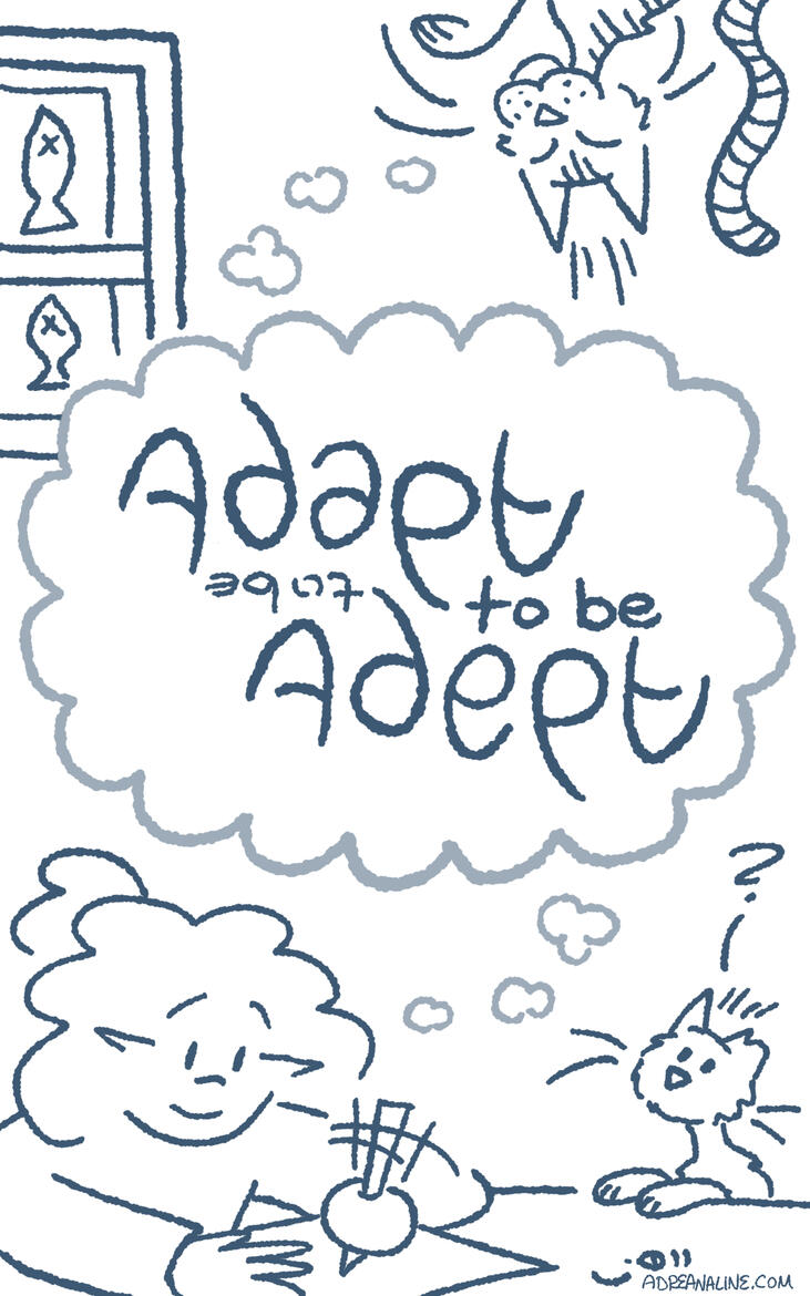 &quot;Adapt to be Adept&quot; flippable comic for SAW InBetween anthology